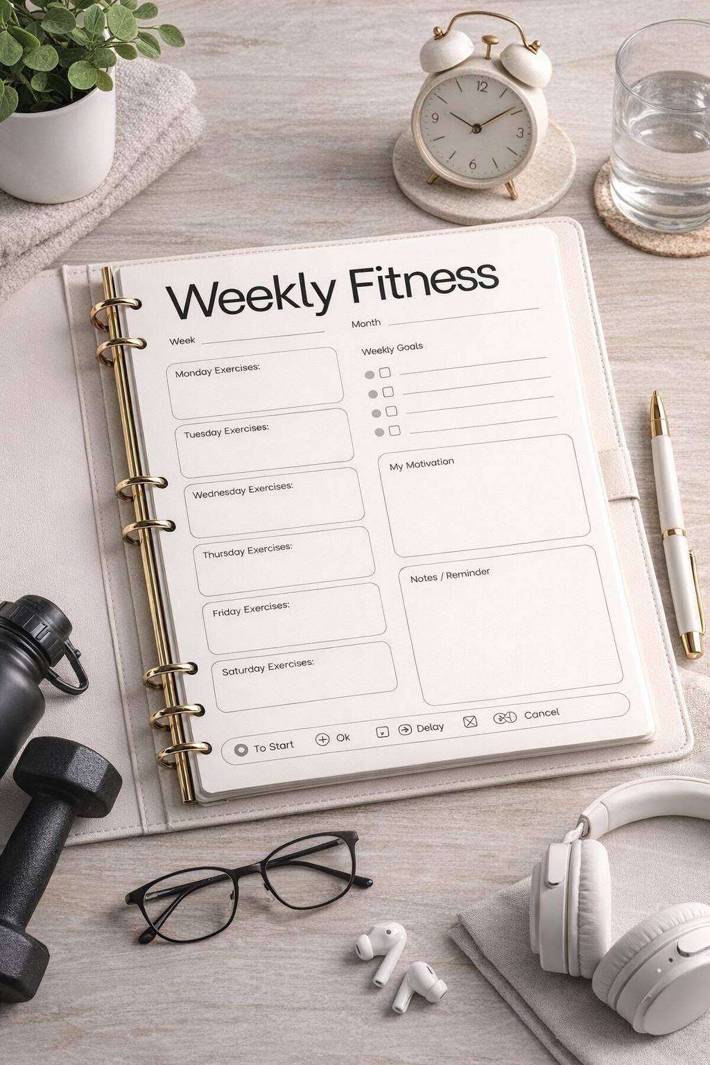 Gestructureerd weekoverzicht met trainingsblokken en rustdagen